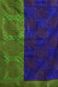 Blue Dupion Silk Woven Banarasi Silk Saree