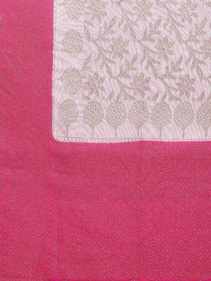 Grey  pure dupion silk woven saree with blouse 5