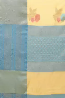 Gold silk woven saree with blouse