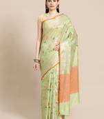 multicolor silk woven saree with blouse