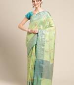 multicolor silk woven saree with blouse