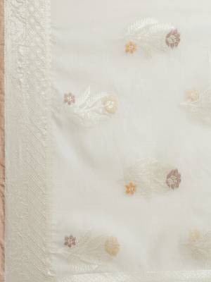 Grey cotton woven saree with blouse 3