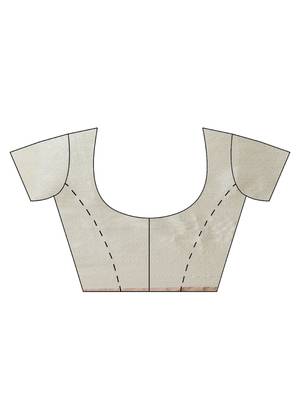 Grey cotton woven saree with blouse 5