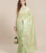 multicolor cotton woven saree with blouse
