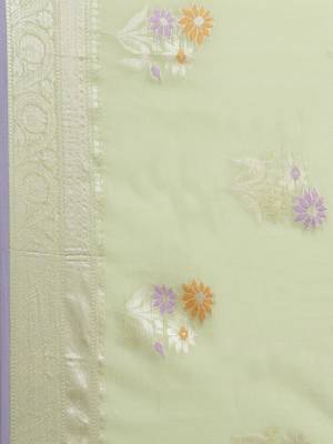 multicolor cotton woven saree with blouse 3