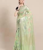 multicolor cotton woven saree with blouse
