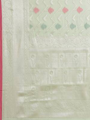 multicolor cotton woven saree with blouse 3