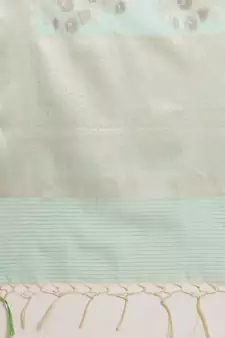 green cotton woven saree with blouse
