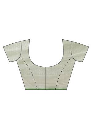 green cotton woven saree with blouse 5