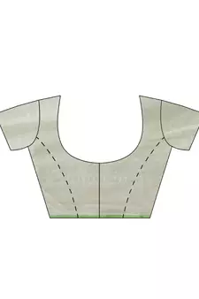 green cotton woven saree with blouse