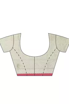 multicolor cotton woven saree with blouse