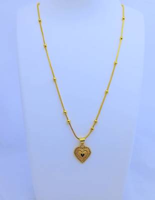 Heart Pendent with Gold Plated Chain for Women & Girls 1