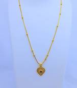 Heart Pendent with Gold Plated Chain for Women & Girls