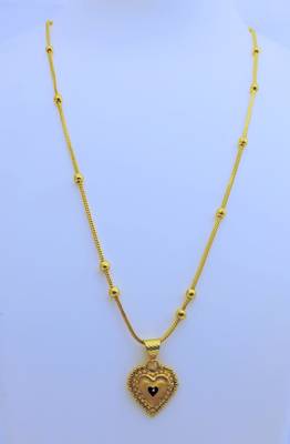 Heart Pendent with Gold Plated Chain for Women & Girls 2