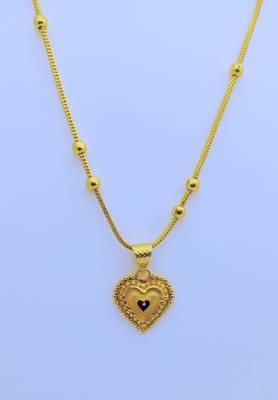 Heart Pendent with Gold Plated Chain for Women & Girls 3
