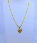 Heart Pendent with Gold Plated Chain for Women & Girls