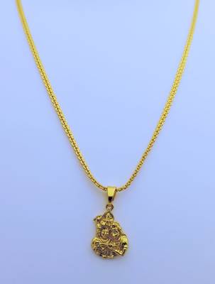 Lord Radha krishna Pendent with Gold Plated Chain for Women & Girls 1
