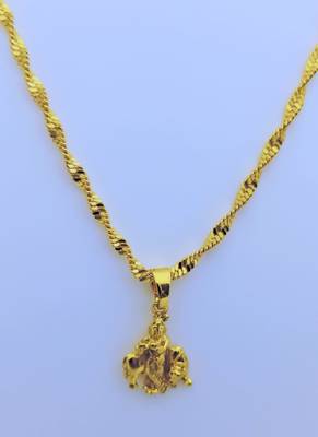Lord Krishna Pendent with Gold Plated Chain for Women & Girls 3
