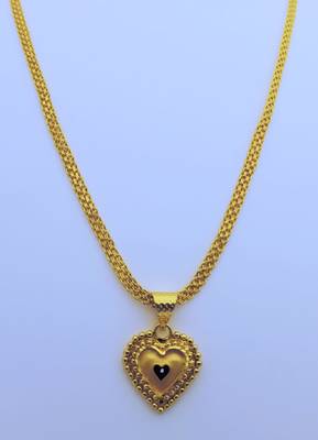 Heart Pendent with Gold Plated Chain for Women & Girls 1