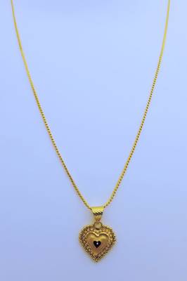 Heart Pendent with Gold Plated Chain for Women & Girls 1