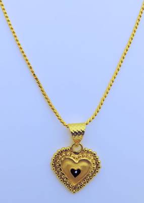 Heart Pendent with Gold Plated Chain for Women & Girls 2