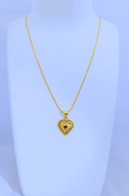 Heart Pendent with Gold Plated Chain for Women & Girls 3