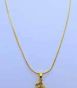 Lord Radha krishna Pendent with Gold Plated Chain for Women & Girls