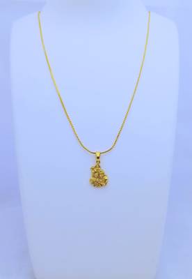 Lord Radha krishna Pendent with Gold Plated Chain for Women & Girls 2