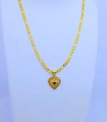 Heart Pendent with Gold Plated Chain for Women & Girls