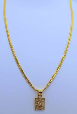 Lord Laxmi Pendent with Gold Plated Chain for Women & Girls 1