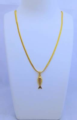 Fish Pendent with Gold Plated Chain for Women & Girls 1