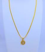 Stone Pendent with Gold Plated Chain for Women & Girls