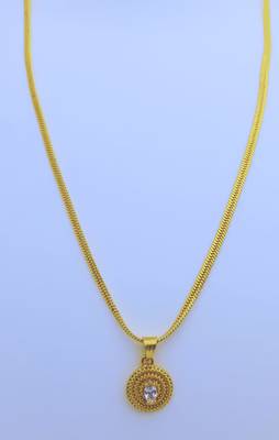 Stone Pendent with Gold Plated Chain for Women & Girls 3