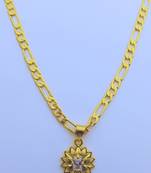Stone Pendent with Gold Plated Chain for Women & Girls