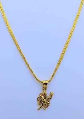Lord Hanuman Pendent with Gold Plated Chain for Women & Girls 1