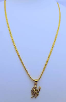 Lord Hanuman Pendent with Gold Plated Chain for Women & Girls 2