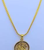 Lord Sherawali Pendent with Gold Plated Chain for Women & Girls