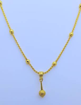 Lord Hanuman Mace Pendent with Gold Plated Chain for Women & Girls 2