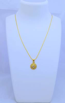 Stone Pendent with Gold Plated Chain for Women & Girls 1