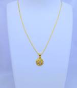 Stone Pendent with Gold Plated Chain for Women & Girls