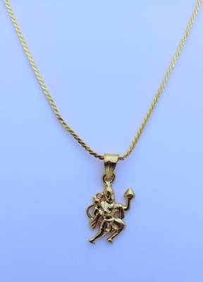Lord Hanuman Pendent with Gold Plated Chain for Women & Girls 2