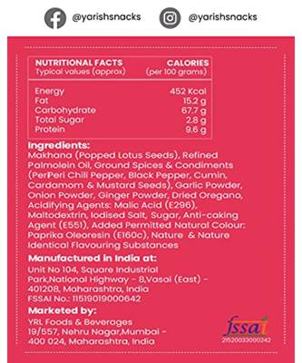 Roased Makhana  PERI PERI [70 FoxnutsEvening SnacksSuperfoodGluten FreeVeganSnack for Weightloss 5