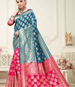 Rama Green Art  Silk Woven  Saree With Blouse