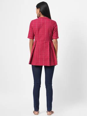 Pink woven dobby tunics 2