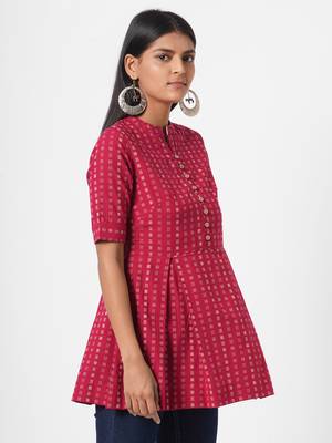 Pink woven dobby tunics 3
