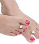 Silver Plated Toe Rings Pair