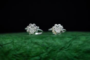 Silver Plated Toe Rings Pair 2