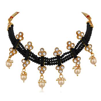 Black crystal necklaces 3