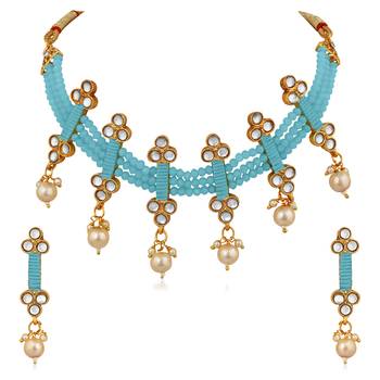 Blue crystal necklaces 1