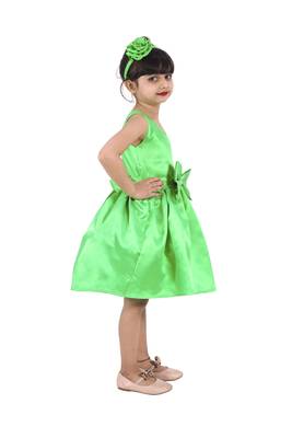 polyester white sleeveless plain stitched   Dress 4